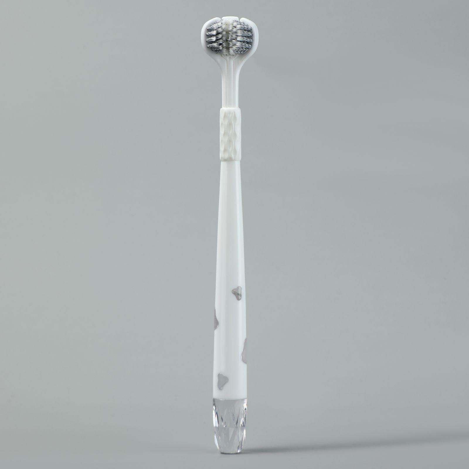 Three-Sided Toothbrush White