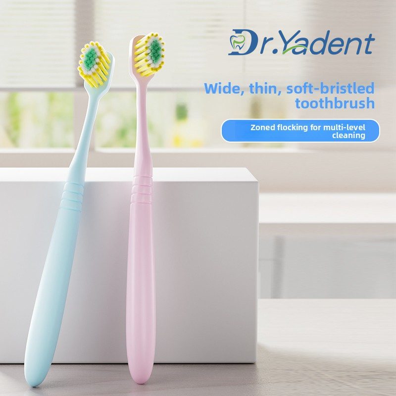 Wide and Soft Bristle Toothbrush Blue